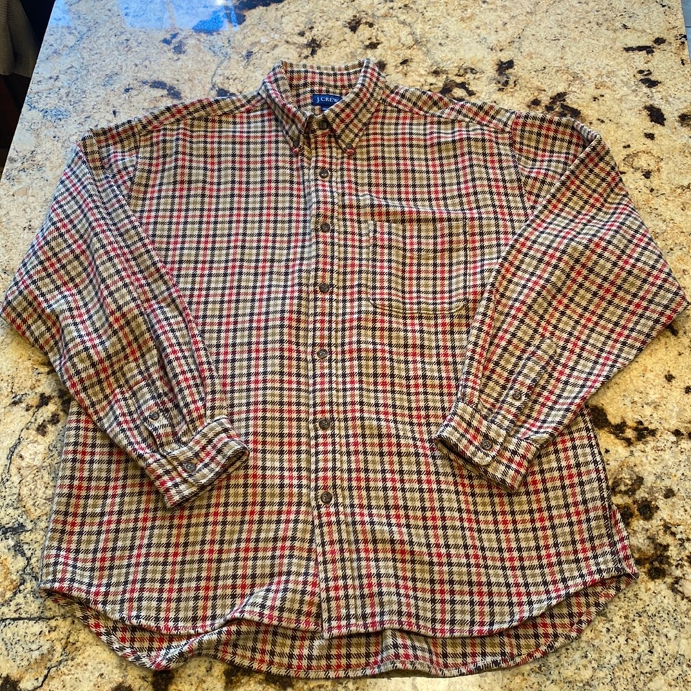 J. Crew Heavy Weight Cotton Button Down Plaid Shirt